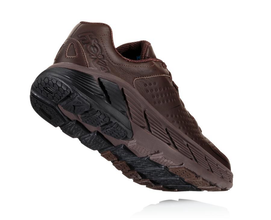 Hoka One One Koşu Ayakkabısı Erkek Kahverengi - Gaviota Deri - CB7139208